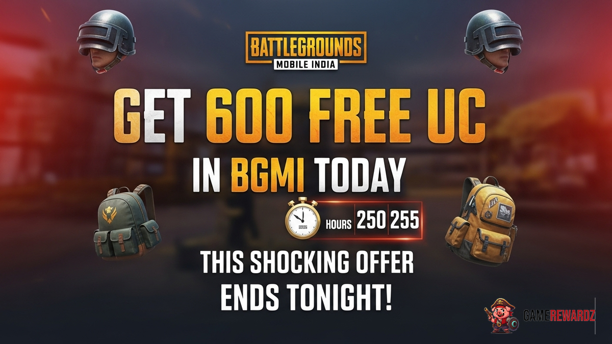 Get 600 Free UC in BGMI Today – This Shocking Offer Ends Tonight!